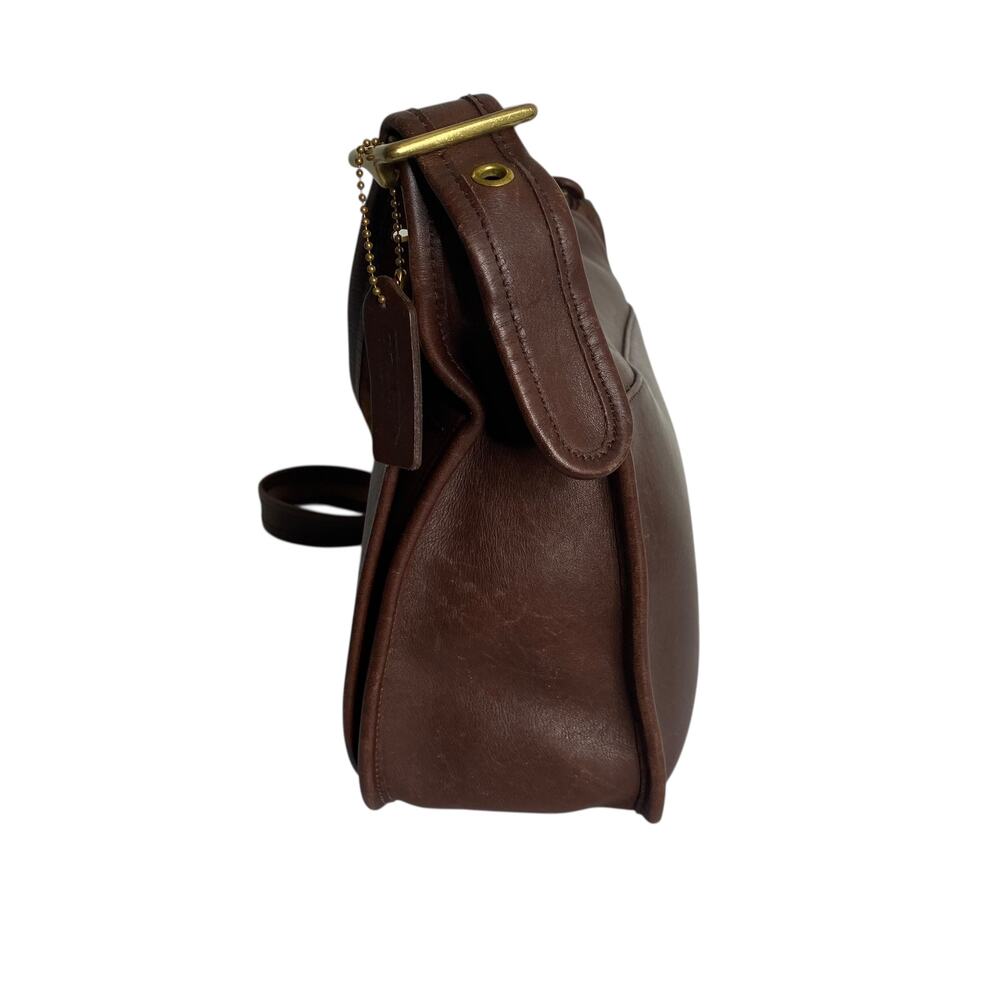 Coach Authentic Vintage Patricia Legacy Flap Leather Crossbody Dark Brown - Picture 5 of 14